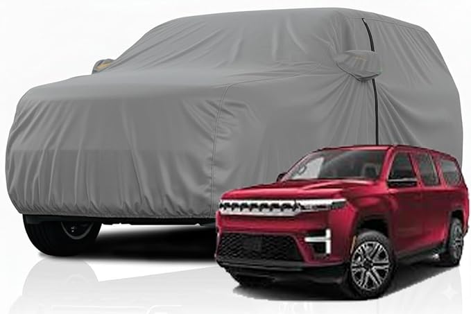 Luxury SUV Car Cover for Jeep Wagoneer L (2022–2026) – Waterproof, Windproof, UV-Resistant All-Weather Indoor/Outdoor Protection Zipper Access